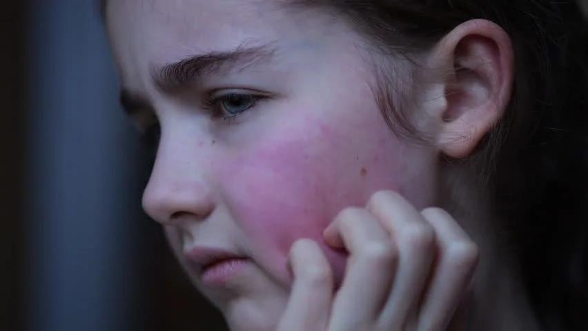 Facial and Lip Swelling During an Allergic Reaction